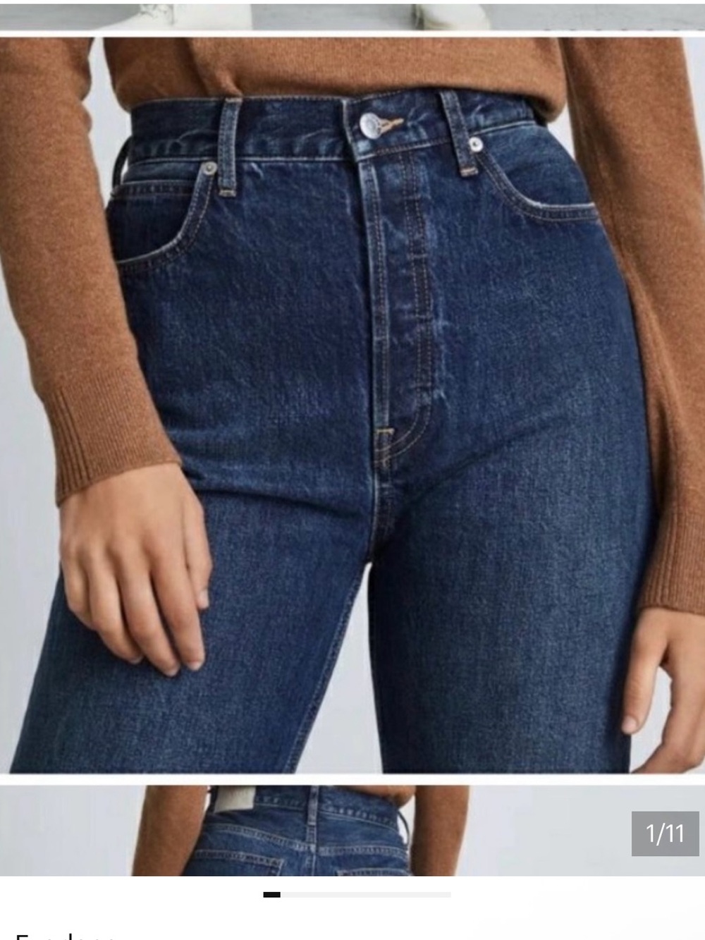 90s Way-High Straight Jeans - Dark Blue Denim